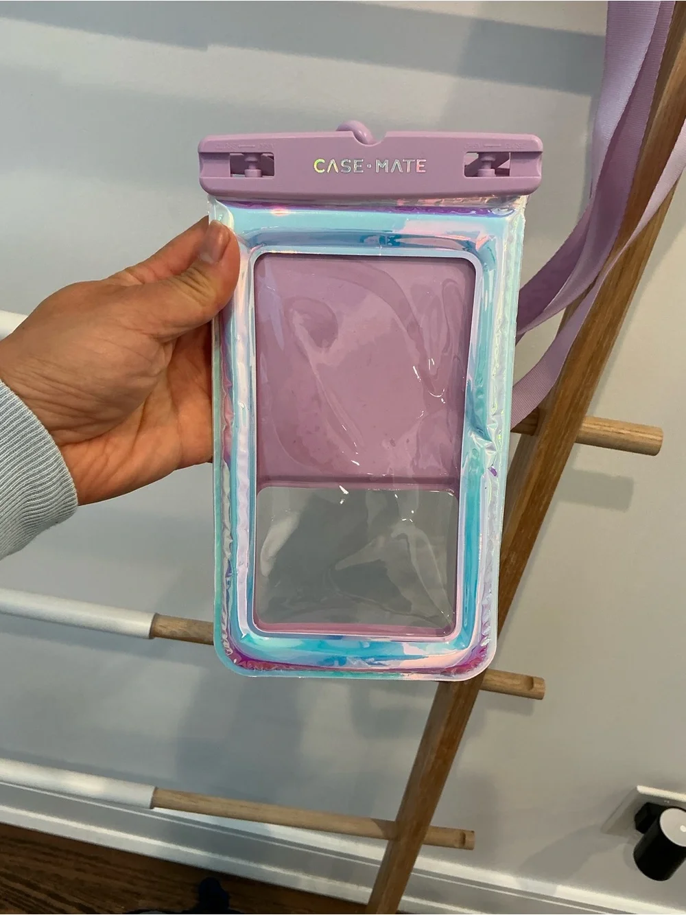 case-mate Lavender & Iridescent Marble Waterproof Phone Pouch